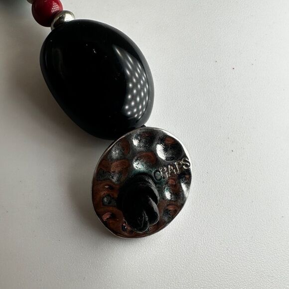SALE! Chaps stone and faux stone and beaded bracelet with button toggle clasp! - Picture 7 of 10